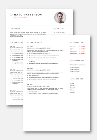 Example CV second page